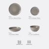 image:imageGibson Elite Octavia Place 16 Piece Stoneware Dinnerware Set Service for 4 Coupe Modern Plates amp Bowls Reactive Glaze Finish Taupe Microwave amp Dishwasher SafeGrey Beckett