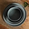 image:imageGibson Elite Octavia Place 16 Piece Stoneware Dinnerware Set Service for 4 Coupe Modern Plates amp Bowls Reactive Glaze Finish Taupe Microwave amp Dishwasher SafeBlue Tatum