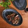 image:imageGibson Elite Sandy Pines 4 Piece Nesting Bowl Set 4 55 7 amp 9 Round Stoneware Bowls Reactive Glaze Finish Blue Mixing Prep amp Serving Bowls Microwave amp Dishwasher SafeBlue Sandy Pines Platters