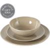 image:imageGibson Elite Sandy Pines 4 Piece Nesting Bowl Set 4 55 7 amp 9 Round Stoneware Bowls Reactive Glaze Finish Blue Mixing Prep amp Serving Bowls Microwave amp Dishwasher SafeCream Taupe Sandy Pines