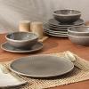 image:imageGibson Elite Sandy Pines 4 Piece Nesting Bowl Set 4 55 7 amp 9 Round Stoneware Bowls Reactive Glaze Finish Blue Mixing Prep amp Serving Bowls Microwave amp Dishwasher SafeBrown Sandy Pines