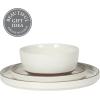 image:imageGibson Elite Sandy Pines 4 Piece Nesting Bowl Set 4 55 7 amp 9 Round Stoneware Bowls Reactive Glaze Finish Blue Mixing Prep amp Serving Bowls Microwave amp Dishwasher SafeWhite Northrock