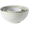 image:imageGibson Elite Sandy Pines 4 Piece Nesting Bowl Set 4 55 7 amp 9 Round Stoneware Bowls Reactive Glaze Finish Blue Mixing Prep amp Serving Bowls Microwave amp Dishwasher SafeTaupe Sandy Pines Bowls