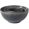 image:imageGibson Elite Sandy Pines 4 Piece Nesting Bowl Set 4 55 7 amp 9 Round Stoneware Bowls Reactive Glaze Finish Blue Mixing Prep amp Serving Bowls Microwave amp Dishwasher SafeBlue Sandy Pines Bowls