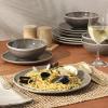 image:imageGibson Elite Sandy Pines 4 Piece Nesting Bowl Set 4 55 7 amp 9 Round Stoneware Bowls Reactive Glaze Finish Blue Mixing Prep amp Serving Bowls Microwave amp Dishwasher SafeBrown Sandy Pines