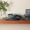 image:imageGibson Elite Sandy Pines 4 Piece Nesting Bowl Set 4 55 7 amp 9 Round Stoneware Bowls Reactive Glaze Finish Blue Mixing Prep amp Serving Bowls Microwave amp Dishwasher SafeBlue Sandy Pines