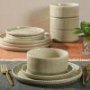 image:imageGibson Elite Sandy Pines 4 Piece Nesting Bowl Set 4 55 7 amp 9 Round Stoneware Bowls Reactive Glaze Finish Blue Mixing Prep amp Serving Bowls Microwave amp Dishwasher SafeGreen Solana