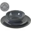 image:imageGibson Elite Sandy Pines 4 Piece Nesting Bowl Set 4 55 7 amp 9 Round Stoneware Bowls Reactive Glaze Finish Blue Mixing Prep amp Serving Bowls Microwave amp Dishwasher SafeBlue Sandy Pines
