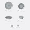 image:imageGibson Home Hometown Diner 12Piece Porcelain Dinnerware Set Round Plates and Bowls Set for 4 White with Green Rim Dishwasher Safe  Dinner Plate Salad Plate amp Cereal BowlBlue Stonebury