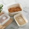 image:imageMartha Stewart Broadbrook 6 Piece Stoneware Meal Prep Container Set with Lids Rectangular Food Storage amp Bakewar Oven Refridgerator Microwave Dishwasher SafeCream Broadbrook  Rectangular