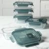 image:imageMartha Stewart Broadbrook 6 Piece Stoneware Meal Prep Container Set with Lids Rectangular Food Storage amp Bakewar Oven Refridgerator Microwave Dishwasher SafeGlassGreen Lid Shadowbrook  Rectangular