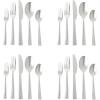 image:imageMartha Stewart Chiggi 20Piece Silver Stainless Steel Flatware Set Service for 4  Dinner Forks Salad Forks Knives Dinner Spoons amp Teaspoons  Minimalist Silver Mirror Polish Dishwasher SafeSilver Chiggi