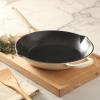 image:imageMartha Stewart Gatwick 12 Enameled Cast Iron Skillet PFASFree Classic Red Exterior with Matte Black Enamel Interior Rust Resistant Oven SafeLinen White