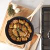 image:imageMartha Stewart Gatwick 12 Enameled Cast Iron Skillet PFASFree Classic Red Exterior with Matte Black Enamel Interior Rust Resistant Oven SafeLinen White