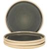 image:imageGibson Elite  Made in Portugal  Port Gaia 102 Inch Dinner Plates Set of 4  Reactive Glaze Dish Set  BlueBlue Dinner Plates