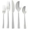 image:imageMartha Stewart Chiggi 20Piece Silver Stainless Steel Flatware Set Service for 4  Dinner Forks Salad Forks Knives Dinner Spoons amp Teaspoons  Minimalist Silver Mirror Polish Dishwasher SafeSilver Chiggi