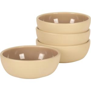 image:imageGibson Elite  Made in Portugal  Port Gaia 4 Piece Cereal Bowl Set 62 Stoneware Bowls Reactive Glaze Finish Soup Dessert amp Snack Bowls Microwave amp Dishwasher Safe  Taupe