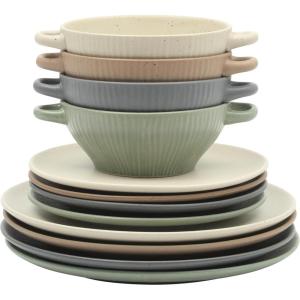 image:imageGibson Elite Sandy Pines 4 Piece Nesting Bowl Set 4 55 7 amp 9 Round Stoneware Bowls Reactive Glaze Finish Blue Mixing Prep amp Serving Bowls Microwave amp Dishwasher SafeAssorted Colors Clover Hill