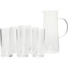 image:imageGibson Home Boozy Brunch 7 Piece Glass Pitcher amp Tumbler Set  15L Pitcher with Six 1314oz Tumblers Everyday Beverage amp Entertaining Drinkware Set Dishwasher SafeGlass Pitcher  Tumbler Set