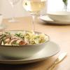 image:imageGibson Home Chiswick House 16Piece Stoneware Dinnerware Set Round Plates and Bowls Set for 4 Green with Wax Relief Embossed Rim Detail Dishwasher Safe  Dinner Plate Salad Plate amp Cereal BowlWhite w Wax Relief Embossed Rim Chiswick House