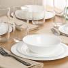 image:imageGibson Home Vanilla Hills 12Piece Opal Glass Dinnerware Set Service for 4  Includes 10 Dinner Plates 85 Salad Plates amp Bowls  Microwave Safe Dishwasher Safe Chip Resistant  White RoundWhite Vanilla Hills