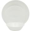 image:imageGibson Home Vanilla Hills 12Piece Opal Glass Dinnerware Set Service for 4  Includes 10 Dinner Plates 85 Salad Plates amp Bowls  Microwave Safe Dishwasher Safe Chip Resistant  White RoundWhite Vanilla Hills