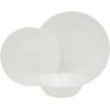 image:imageGibson Home Vanilla Hills 12Piece Opal Glass Dinnerware Set Service for 4  Includes 10 Dinner Plates 85 Salad Plates amp Bowls  Microwave Safe Dishwasher Safe Chip Resistant  White RoundWhite Vanilla Hills