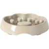 image:imageGibson Home Wags N Whiskers 3 Piece Elevated Pet Bowl Set 12oz Stainless Steel Dog amp Cat Bowl with PP Stand NonSlip Raised Feeder Food amp Water Station Dishwasher Safe BlueTaupe Curious Canines Paw Shaped Bowl