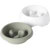 image:imageGibson Home Wags N Whiskers 3 Piece Elevated Pet Bowl Set 12oz Stainless Steel Dog amp Cat Bowl with PP Stand NonSlip Raised Feeder Food amp Water Station Dishwasher Safe BlueGreen Curious Canines Bowl
