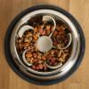 image:imageGibson Home Wags N Whiskers 3 Piece Elevated Pet Bowl Set 12oz Stainless Steel Dog amp Cat Bowl with PP Stand NonSlip Raised Feeder Food amp Water Station Dishwasher Safe BlueTaupe Curious Canines Slow Feeder Insert