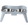 image:imageGibson Home Wags N Whiskers 3 Piece Elevated Pet Bowl Set 12oz Stainless Steel Dog amp Cat Bowl with PP Stand NonSlip Raised Feeder Food amp Water Station Dishwasher Safe BlueBlue Wags N Whiskers