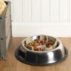 image:imageGibson Home Wags N Whiskers 3 Piece Elevated Pet Bowl Set 12oz Stainless Steel Dog amp Cat Bowl with PP Stand NonSlip Raised Feeder Food amp Water Station Dishwasher Safe BlueTaupe Curious Canines Slow Feeder Insert