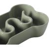 image:imageGibson Home Wags N Whiskers 3 Piece Elevated Pet Bowl Set 12oz Stainless Steel Dog amp Cat Bowl with PP Stand NonSlip Raised Feeder Food amp Water Station Dishwasher Safe BlueGreen Curious Canines Bone Shaped Bowl