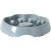 image:imageGibson Home Wags N Whiskers 3 Piece Elevated Pet Bowl Set 12oz Stainless Steel Dog amp Cat Bowl with PP Stand NonSlip Raised Feeder Food amp Water Station Dishwasher Safe BlueBlue Curious Canines Paw Shaped Bowl