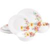 image:imageGibson Home Vanilla Hills 12Piece Opal Glass Dinnerware Set Service for 4  Includes 10 Dinner Plates 85 Salad Plates amp Bowls  Microwave Safe Dishwasher Safe Chip Resistant  White RoundRed Floral
