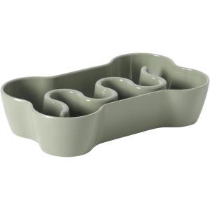 image:imageGibson Home Wags N Whiskers 3 Piece Elevated Pet Bowl Set 12oz Stainless Steel Dog amp Cat Bowl with PP Stand NonSlip Raised Feeder Food amp Water Station Dishwasher Safe BlueGreen Curious Canines Bone Shaped Bowl
