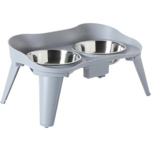 image:imageGibson Home Wags N Whiskers 3 Piece Elevated Pet Bowl Set 12oz Stainless Steel Dog amp Cat Bowl with PP Stand NonSlip Raised Feeder Food amp Water Station Dishwasher Safe BlueBlue Wags N Whiskers