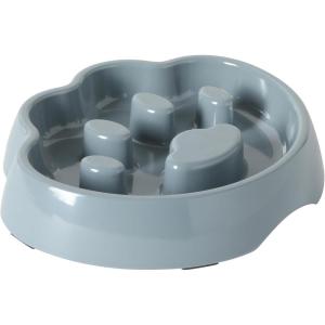 image:imageGibson Home Wags N Whiskers 3 Piece Elevated Pet Bowl Set 12oz Stainless Steel Dog amp Cat Bowl with PP Stand NonSlip Raised Feeder Food amp Water Station Dishwasher Safe BlueBlue Curious Canines Paw Shaped Bowl