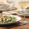 image:imageGibson Elite Crescenton Plates and Bowls Sets 12Piece Blue Stoneware Dinnerware Sets Round Reactive Glaze Dish SetGreen Crescenton