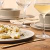 image:imageGibson Elite Crescenton Plates and Bowls Sets 12Piece Blue Stoneware Dinnerware Sets Round Reactive Glaze Dish SetTaupe Humphrey Lane