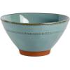 image:imageGibson Elite Crescenton Plates and Bowls Sets 12Piece Blue Stoneware Dinnerware Sets Round Reactive Glaze Dish SetTeal Terranea