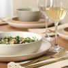 image:imageGibson Elite Leeds Court Plates and Bowls Sets 16Piece Stoneware Dinnerware Sets Terracotta Round Speckle Reactive Glaze Dish SetAssorted Colors Leeds Court