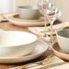 image:imageGibson Elite Leeds Court Plates and Bowls Sets 16Piece Stoneware Dinnerware Sets Terracotta Round Speckle Reactive Glaze Dish SetAssorted Colors Leeds Court