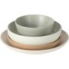 image:imageGibson Elite Leeds Court Plates and Bowls Sets 16Piece Stoneware Dinnerware Sets Terracotta Round Speckle Reactive Glaze Dish SetAssorted Colors Leeds Court