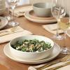 image:imageGibson Elite Leeds Court Plates and Bowls Sets 16Piece Stoneware Dinnerware Sets Terracotta Round Speckle Reactive Glaze Dish SetAssorted Colors Leeds Court