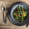 image:imageGibson Elite Leeds Court Plates and Bowls Sets 16Piece Stoneware Dinnerware Sets Terracotta Round Speckle Reactive Glaze Dish SetMatte Black  Blue Tribeca Loft