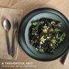 image:imageGibson Elite Leeds Court Plates and Bowls Sets 16Piece Stoneware Dinnerware Sets Terracotta Round Speckle Reactive Glaze Dish SetMatte Black  Green Tribeca Loft