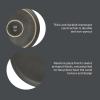 image:imageGibson Elite Midnight Lune Plates and Bowls Sets 12Piece Stoneware Dinnerware Sets Reactive Glaze Dish Set  BlueBlack Pasco
