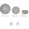 image:imageGibson Elite Midnight Lune Plates and Bowls Sets 12Piece Stoneware Dinnerware Sets Reactive Glaze Dish Set  BlueGrey Pasco
