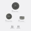 image:imageGibson Elite Coastal Forest Plates and Bowls Sets 12Piece Stoneware Dinnerware Sets Triple Reactive Glaze Dish Set  BlackBlack Solana